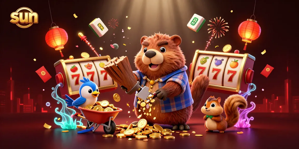 Spin the sun for big wins in this vibrant online casino illustration featuring animated characters.