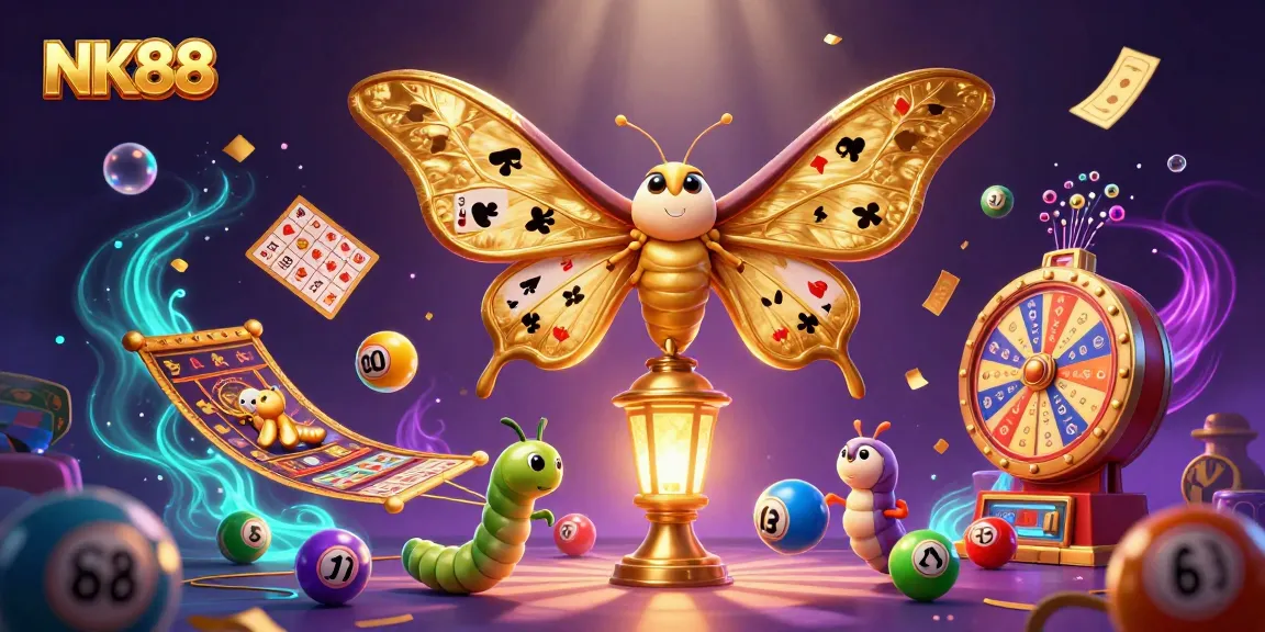 Experience exciting games at NK88 with vibrant lottery elements and a magical casino atmosphere.