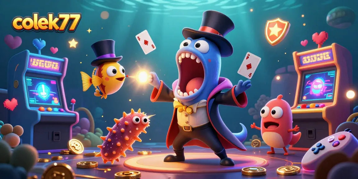 Experience colek77's thrilling casino adventure with vibrant characters and rich gaming visuals.