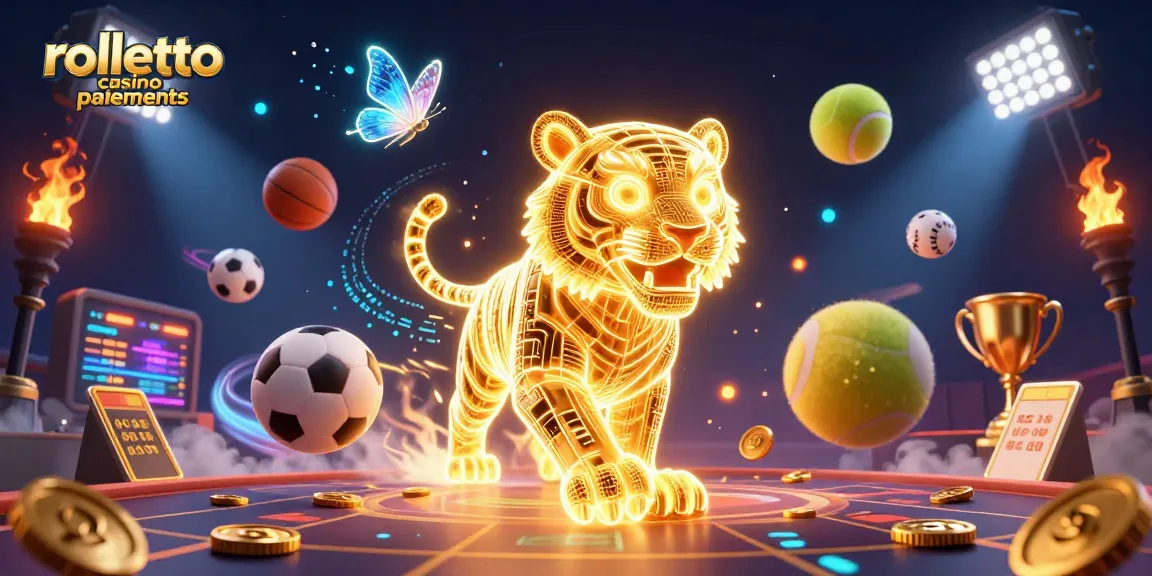 Effectuer des paiements rapides sur Rolletto casino paiements avec une illustration dynamique des transactions.
