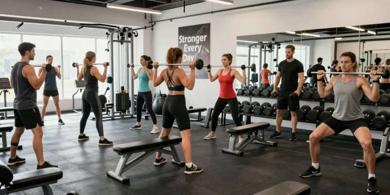 Anabolika Shop - motivierte Sportler im Fitnessstudio beim Training mit Gewichten und hochmodernem Equipment.
