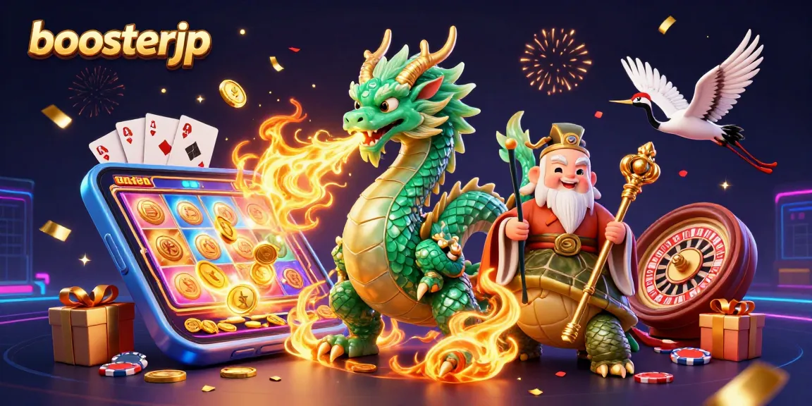 Menangkan slot dengan boosterjp dan lihat naga zamrud dengan energi berapi di sekitarnya.