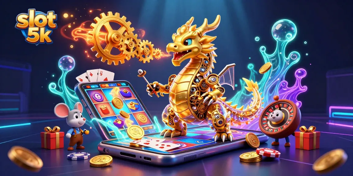 Experience exciting slots with slot 5k, showcasing a vibrant digital casino scene.
