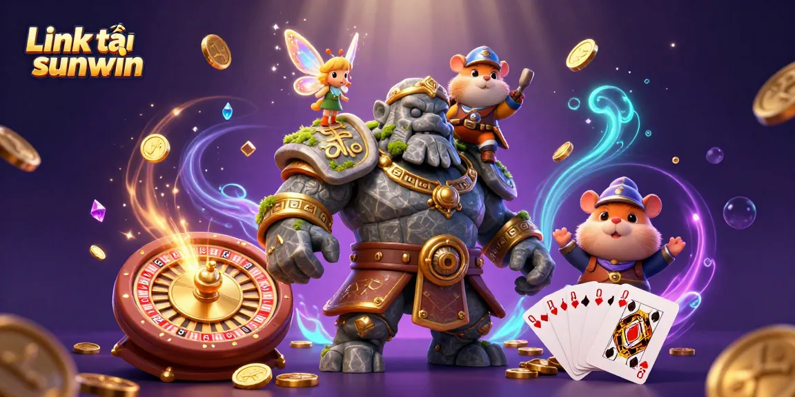 Engage with Link tải sunwin using our captivating casino-themed illustration of a magical scene.