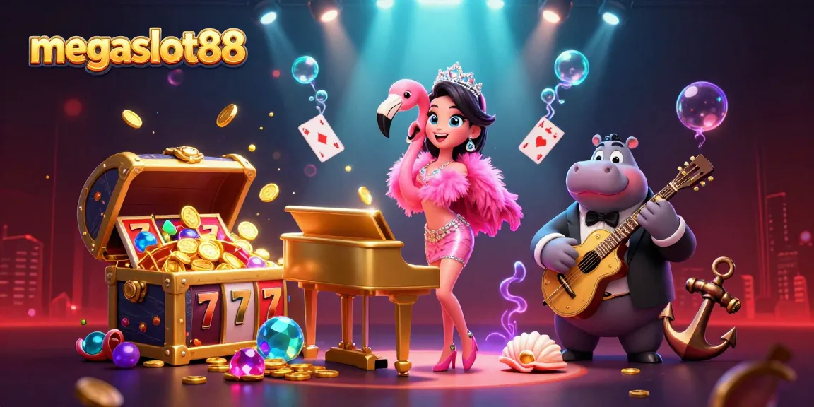 Experience megaslot88 excitement with vibrant casino ambiance and dynamic gaming elements.