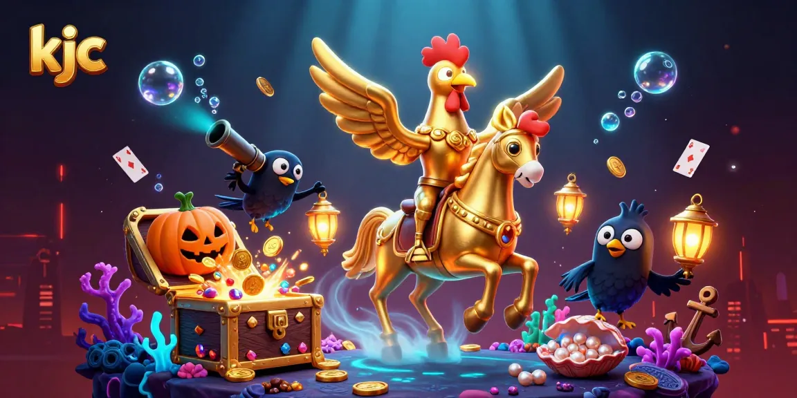 Experience thrilling gaming with kjc at a vibrant online casino, featuring colorful characters and dynamic elements.
