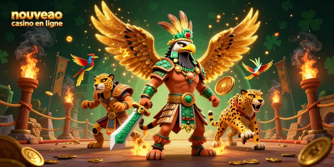 Jouez à votre façon sur un nouveau casino en ligne avec des guerriers aztèques et des éléments de jeu captivants.