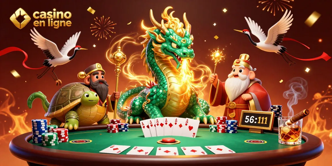 Jouez dans un casino en ligne avec des machines à sous et des personnages captivants.