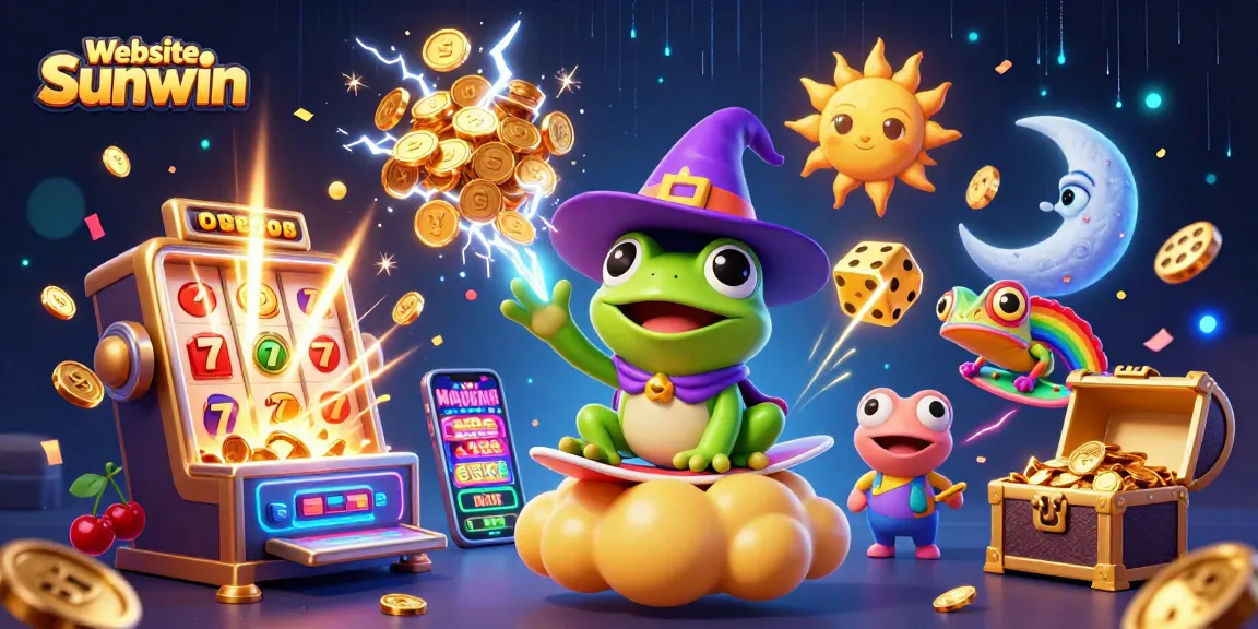 Experience excitement with Website Sunwin's animated storm of golden coins and vibrant casino themes.