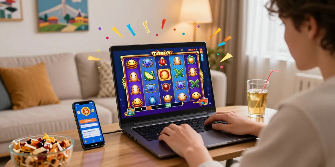 Player experiencing excitement with slot jepang online gaming at home.