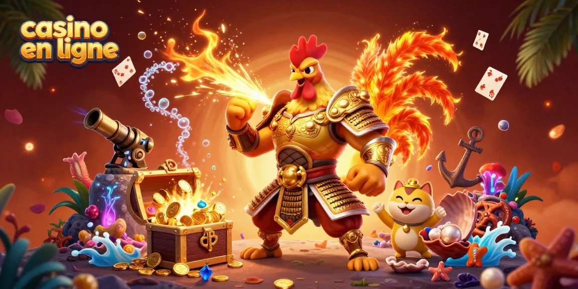 Le casino en ligne offre une expérience immersive avec un guerrier coq et des dragons dans un monde de jeux.