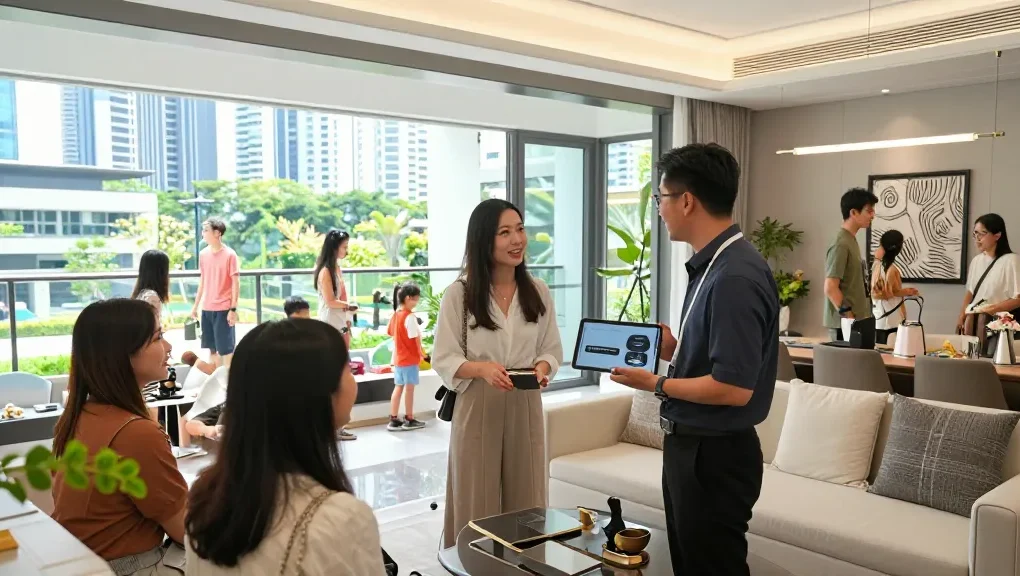 Tanjong Rhu Residences show flat features modern luxury living, showcasing architectural elegance and vibrant urban lifestyle.