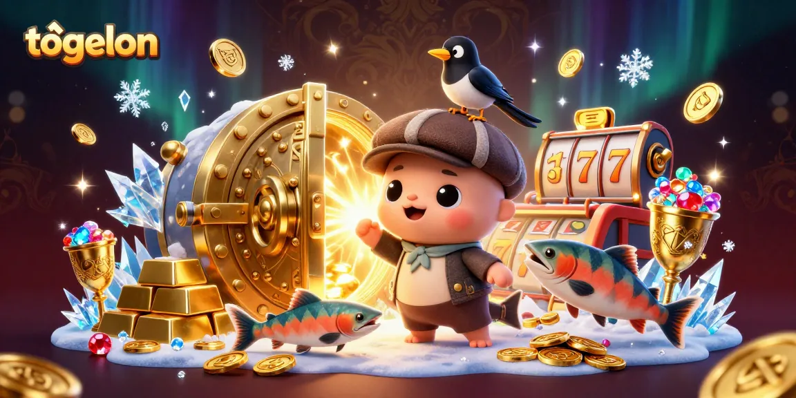 Play exciting games on togelon, featuring cute Nessie and treasures in a casino setting