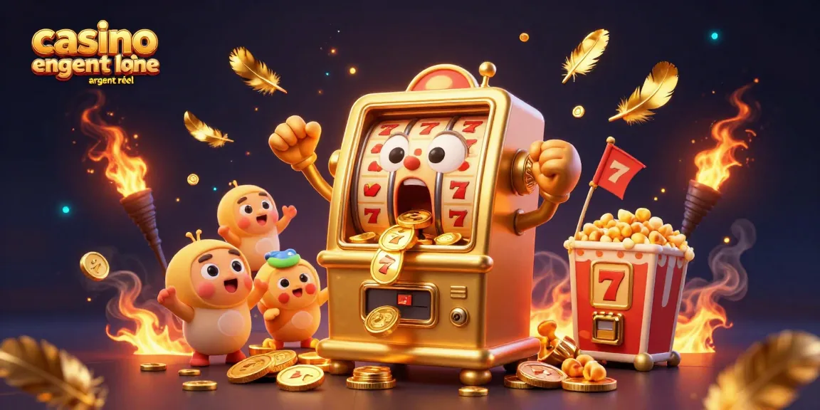 Gagnez avec casino en ligne argent réel grâce à une machine à sous colorée en pleine victoire.