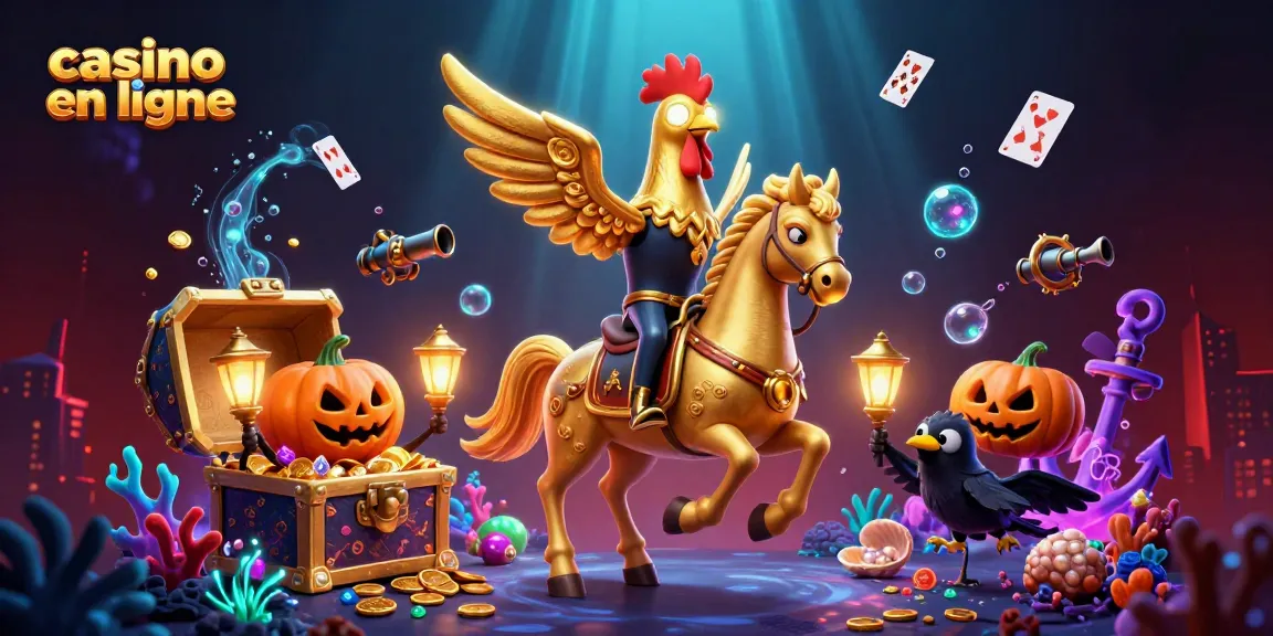 Jouer dans un casino en ligne captivant avec un coq doré et des éléments de jeu dynamiques.