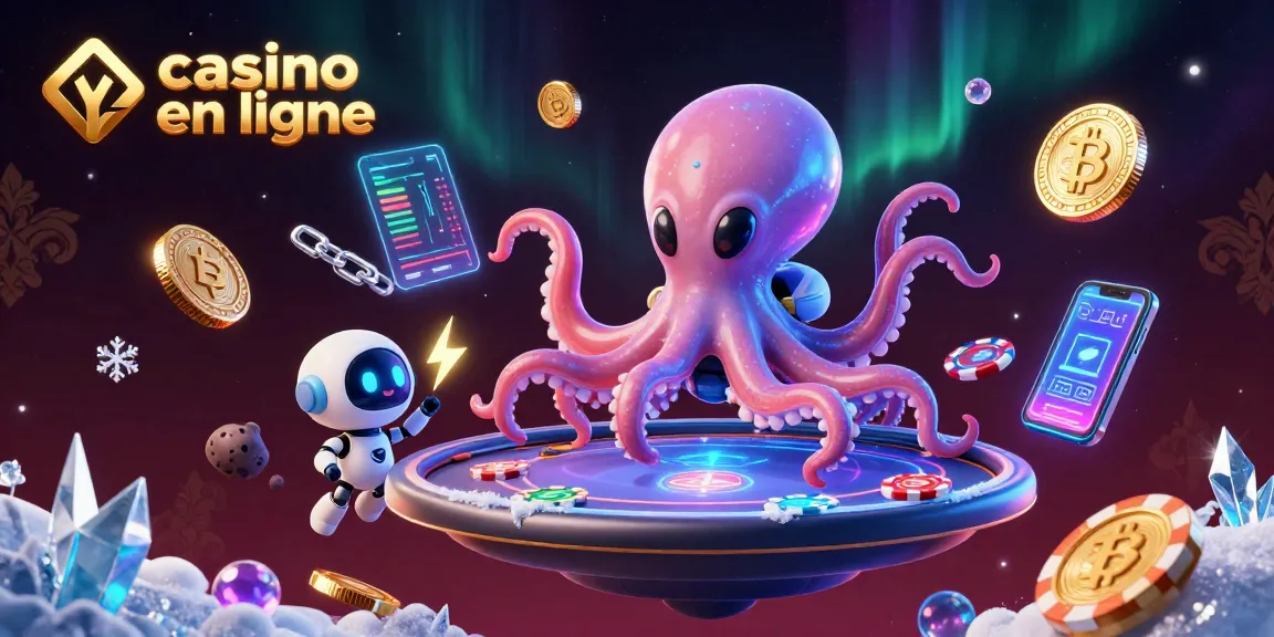 Jouez dans un casino en ligne avec des personnages interactifs et des éléments de crypto-monnaie colorés.