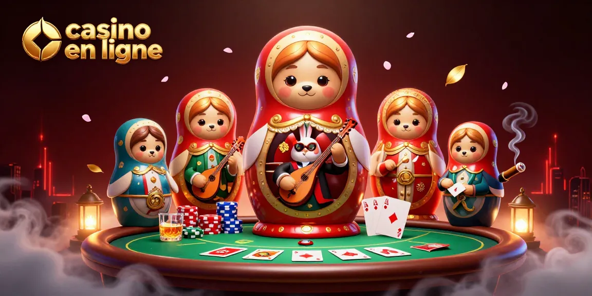 Rendez-vous dans le monde du casino en ligne avec des ours Matryoshka dealers captivants.