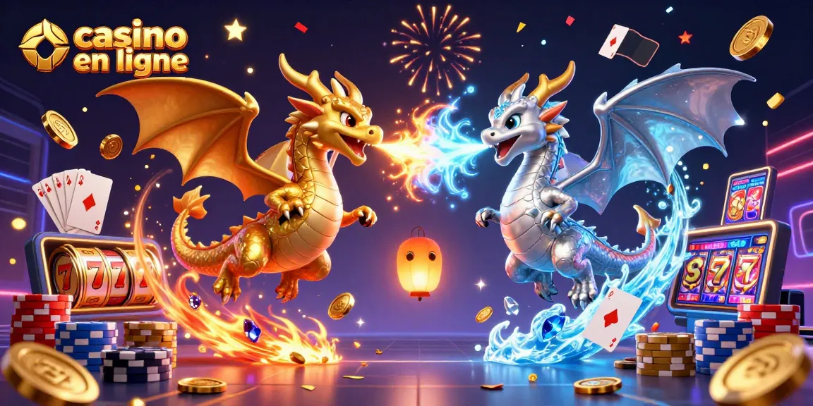 Gagnez aux jeux de casino en ligne avec des dragons en vol et des pièces d'or scintillantes !