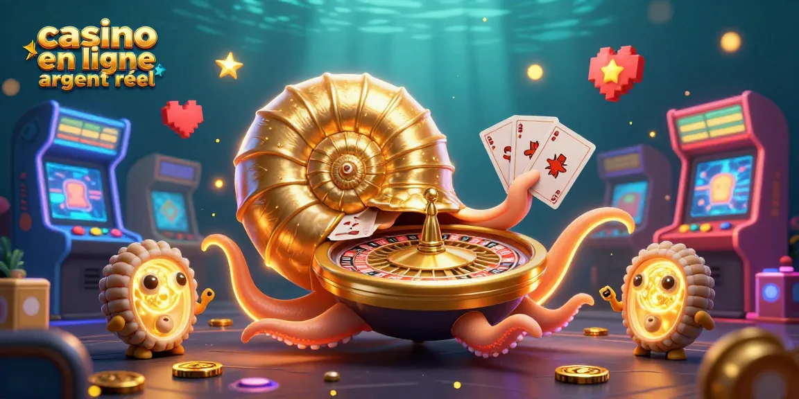 Jouez aux jeux de casino en ligne argent réel avec une illustration colorée et dynamique.
