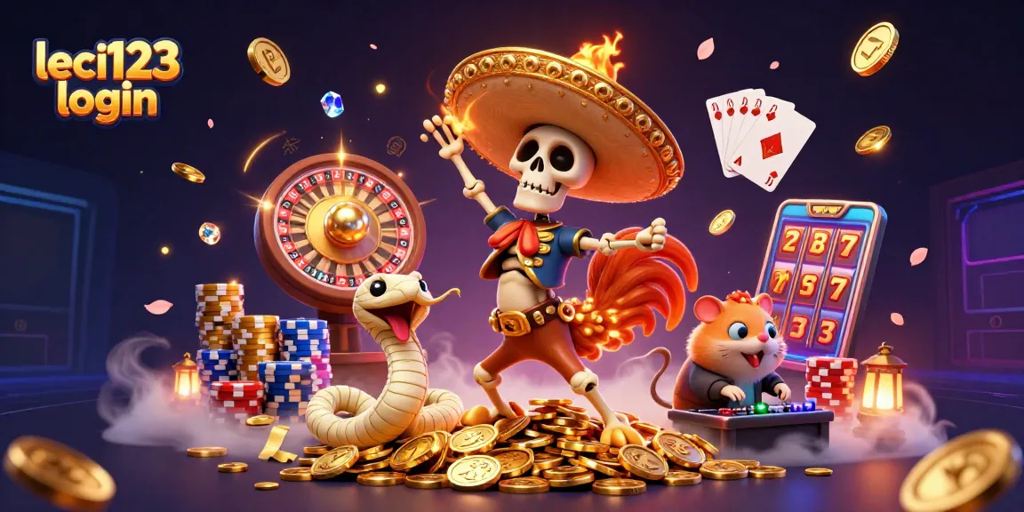 Experience thrilling gameplay with leci123 login showcasing festive characters in a vibrant casino atmosphere.
