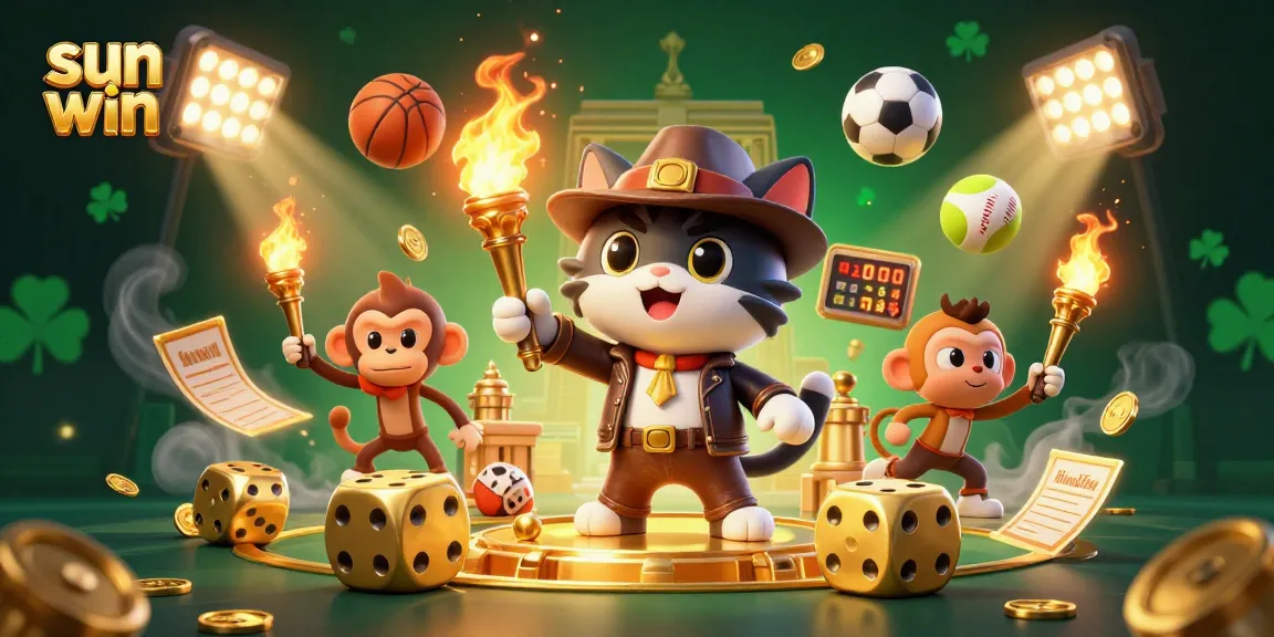 Join the adventure of the sun win explorer, uncovering casino treasures in this dynamic scene.