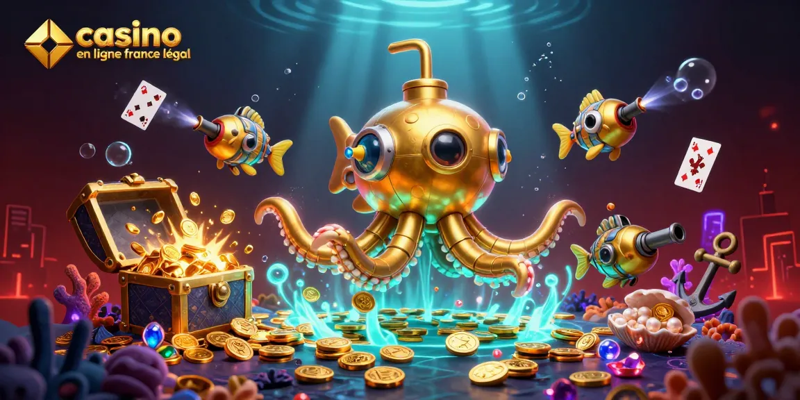 Jouer sur un casino en ligne France légal avec des jeux d'argent en 3D, ambiance colorée et dynamique.