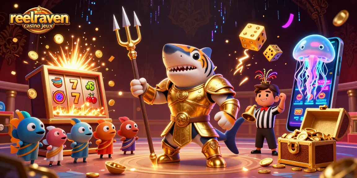 Jouez à reelraven casino jeux avec des machines à sous explosant de pièces d'or et des effets lumineux.