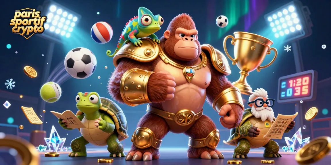 Profitez des paris sportif crypto avec un roi gorille puissant et des éléments de jeu captivants.