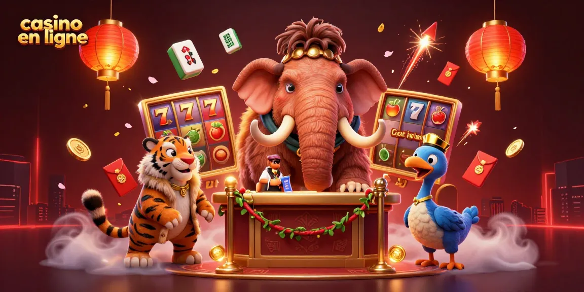 Venez découvrir un casino en ligne animé avec un mammouth bouncer, un tigre VIP et un oiseau dodo à la porte.