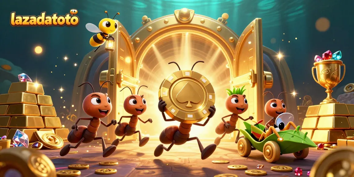 Ant tim 3D lazadatoto mencuri chip poker emas di dalam terowongan.