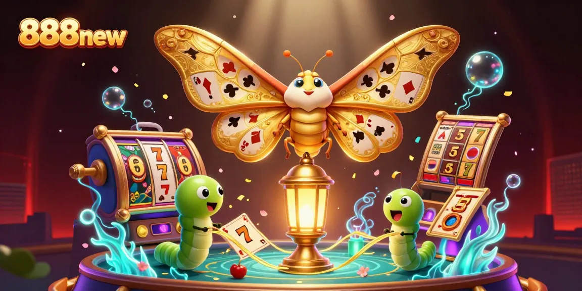 Experience the vibrant gaming world at 888new with the stunning 3D casino illustration showcasing enticing elements and characters.