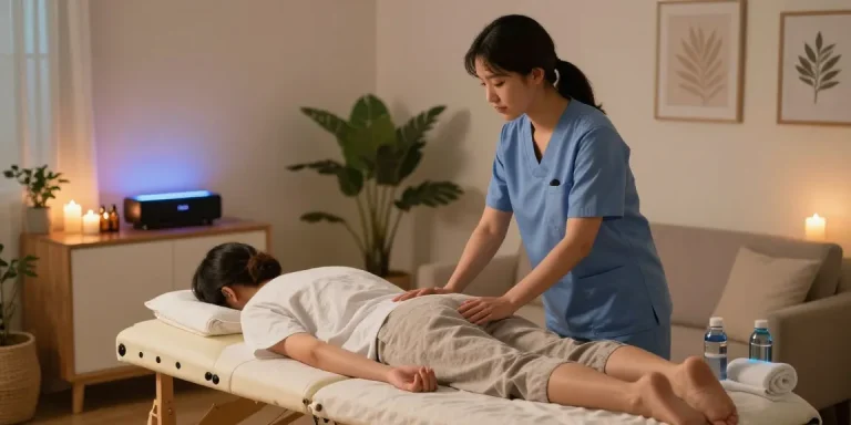 Experience 마포출장안마 at home with a professional therapist providing soothing services in a serene setting.