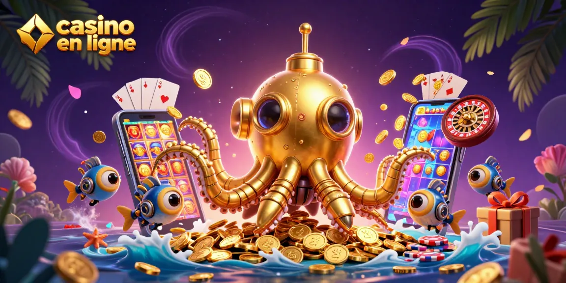 Démo des jeux de casino en ligne avec un kraken sous-marin et des poissons mécaniques