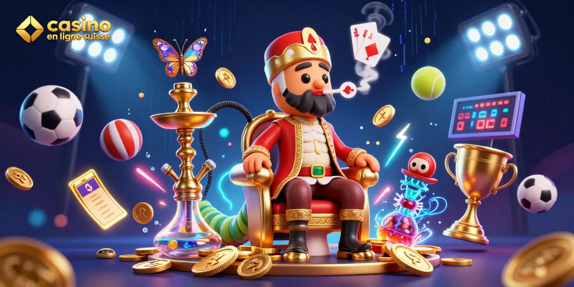 Profitez du casino en ligne suisse avec des symboles de poker captivants et une ambiance magique.