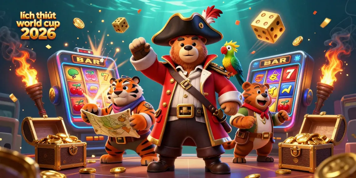 Engaging scene showcasing lịch thi đấu world cup 2026 with vibrant casino symbols and characters in action