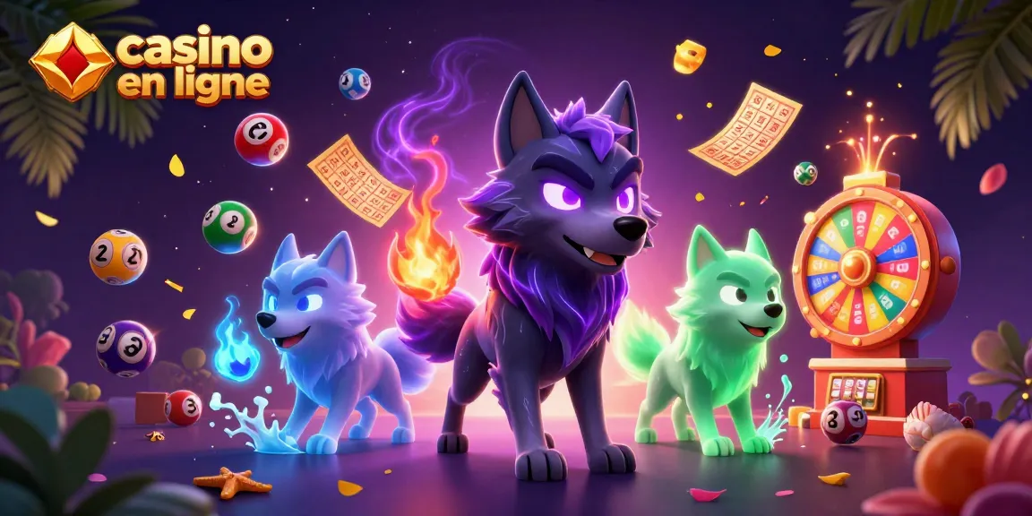 Gagnez avec le casino en ligne grâce à des personnages de loup fantomatiques entourés de jeux de loto.