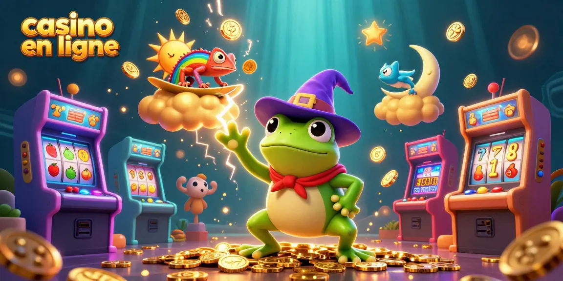 Jouez dans un casino en ligne avec des personnages fantastiques créant une tempête de pièces d'or.