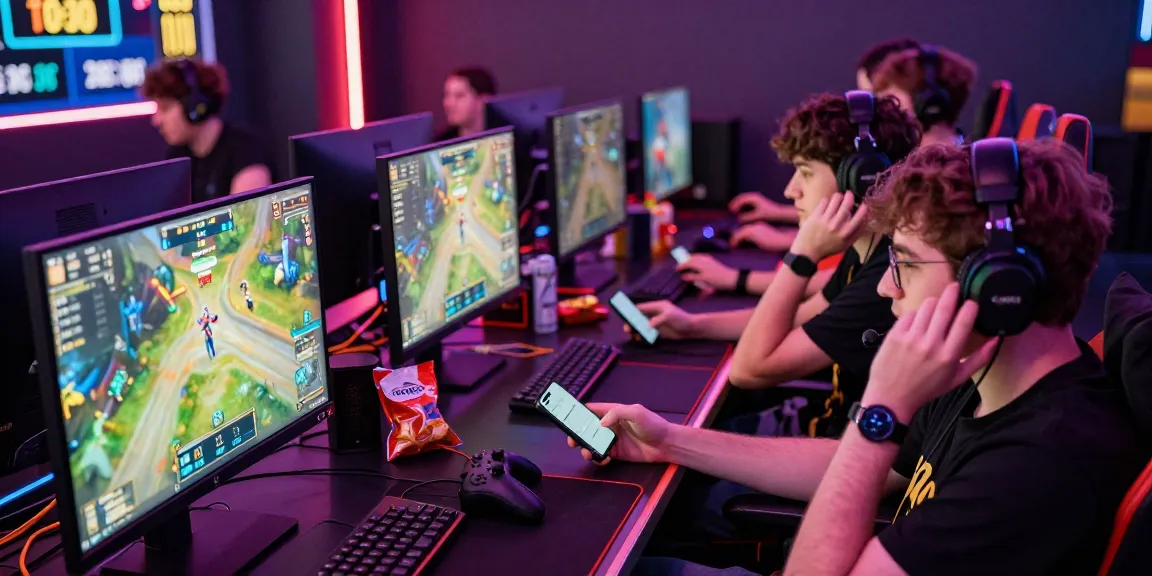 Players enjoying an exhilarating gaming experience on the 7meter platform amidst a vibrant, neon-lit atmosphere.