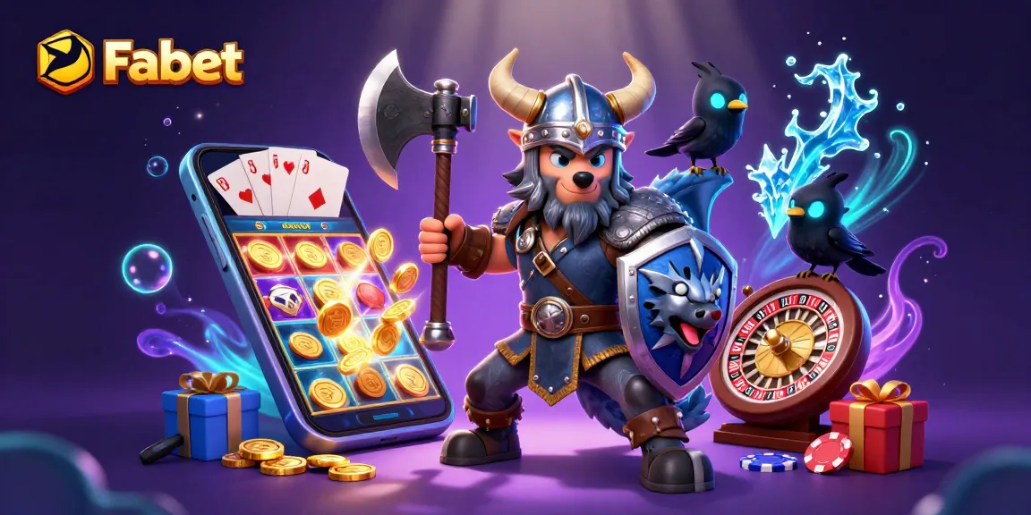 Experience exciting gameplay at Fabet with a vibrant Viking scene and thrilling casino elements.