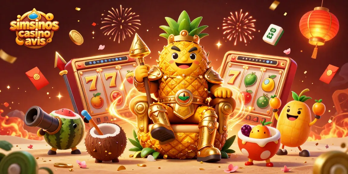 Découvrez l'avis Simsinos casino : une illustration captivante avec un roi, des gardes et des jeux de casino.