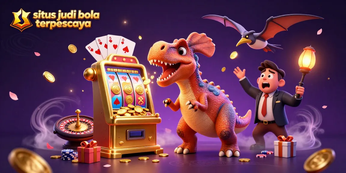 Engage in thrilling strategies at situs judi bola terpercaya with vibrant casino elements and playful characters.