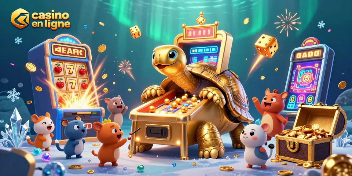 Les jeux au casino en ligne sont animés par une tortue dorée et des animaux ravis.