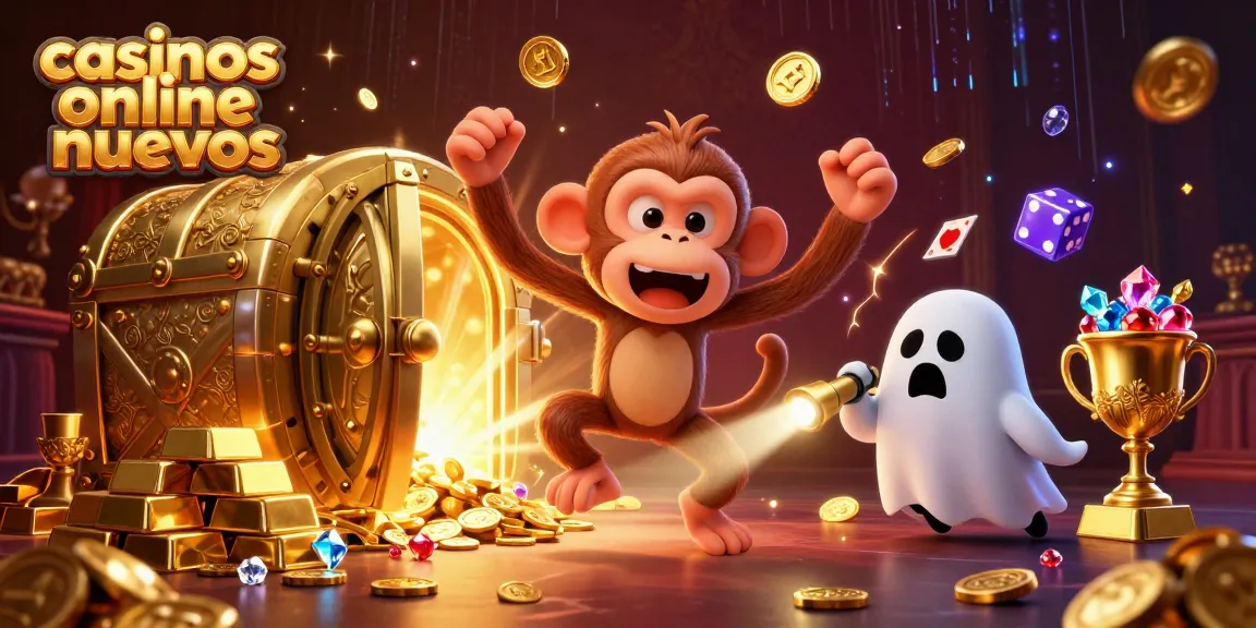Casinos online nuevos: Jugando alegremente con un fantasma travieso en un casino deslumbrante.