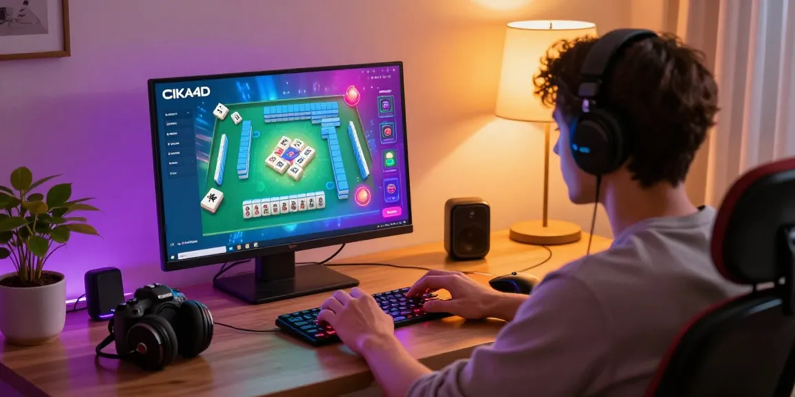 Engaging user gameplay on CIKA4D app showcasing Mahjong interface and accessories.