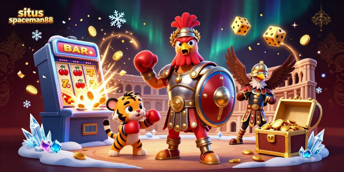Experience high-stakes gaming with situs spaceman88 in a vibrant, dynamic casino scene.