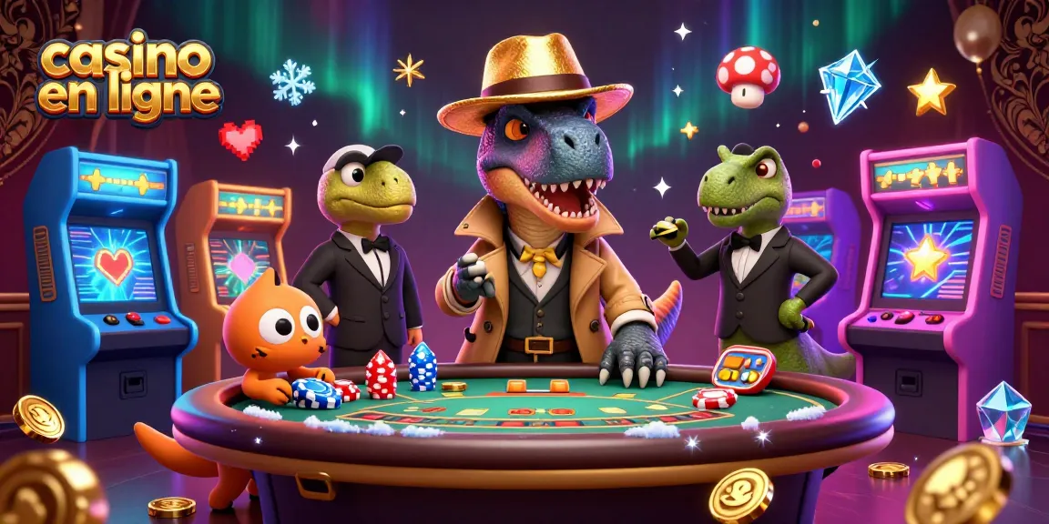 Jouer à des jeux de casino en ligne avec un velociraptor et un directeur de salle pendant que des jetons sont subtilisés.
